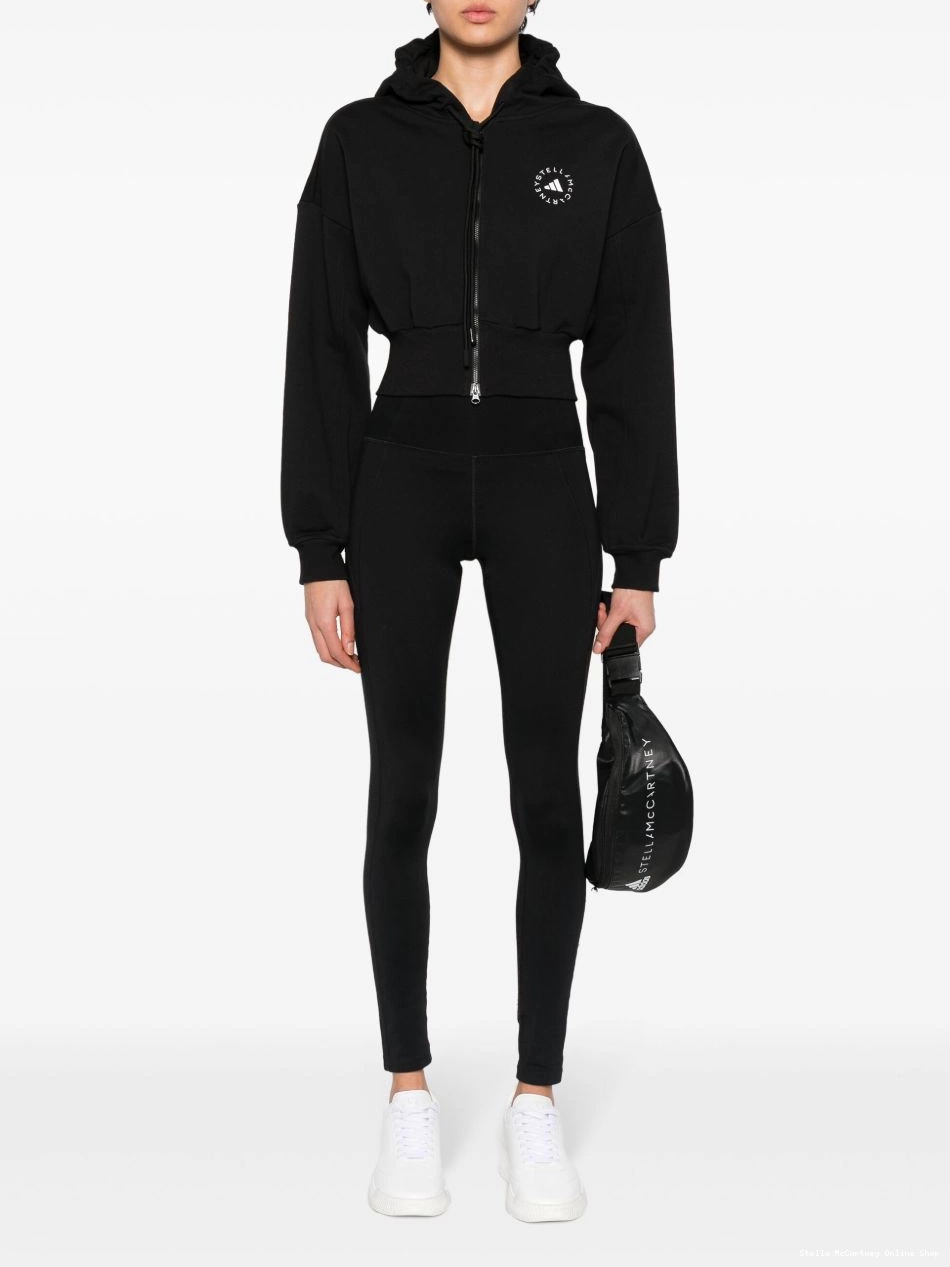 Cheap jacket adidas McCartney Stella Women hooded by logo-print 0714